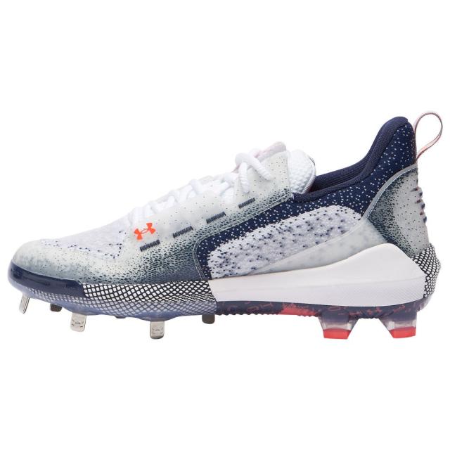 アンダーアーマー メンズ 野球 スパイク Under Armour Harper 6 Low ST - White/Midnight Navy/Beta