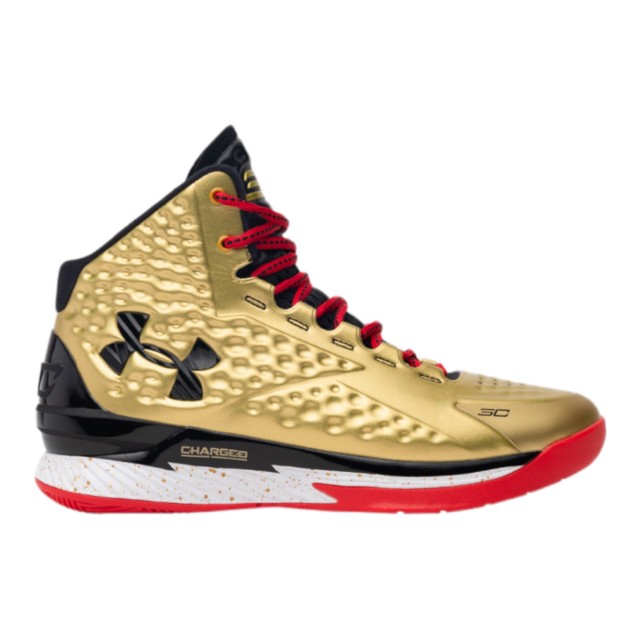 アンダーアーマー メンズ バッシュ Under Armour Curry 1 Mid - Gold/Black