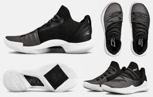 アンダーアーマー キッズ/レディース カリー５ Under Armour Curry 5 V GS "Black＆White" バッシュ White/Black ミニバス