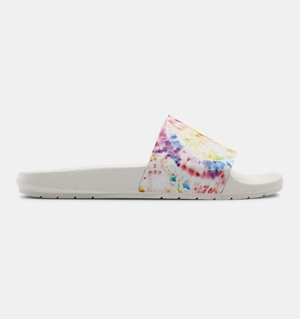 アンダーアーマー メンズ サンダル スリッパ Under Armour Ansa LE Slides - White/Beta