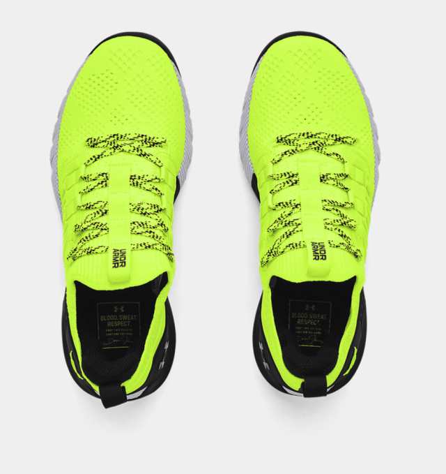 【美品】  UNDER ARMOUR / アンダーアーマー | UA Project Rock 3 トレーニングシューズ スニーカー | 25.5cm | High-Vis Yellow/Black | メンズ