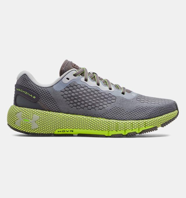 アンダーアーマー メンズ ランニングシューズ Men's UA HOVR  Machina 2 Running Shoes - Concrete/High-Vis Yellowの通販は