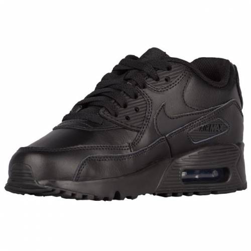 ナイキ キッズ エアマックス９０ レザー Nike Air Max 90 Leather GS - Black/Black_1
