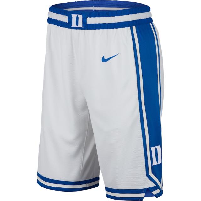 メンズ ハーフパンツ "Duke Blue Devils" Nike Replica Team Basketball Shorts - White_1