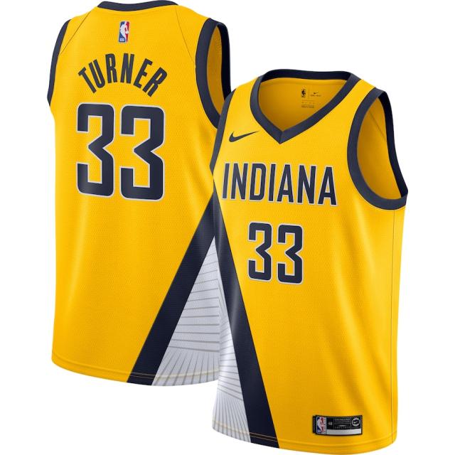 ナイキ メンズ ジャージ Myles Turner "Indiana Pacers" Nike Finished Swingman Jersey Gold - Statement Editionの通販は 33,770円