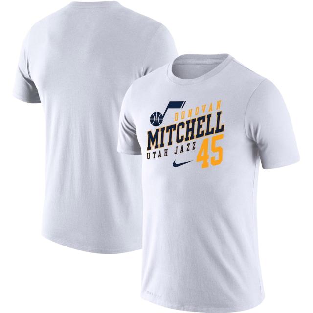 ナイキ メンズ Tシャツ Donovan Mitchell Utah Jazz Nike Player Performance T-Shirt 半袖 White