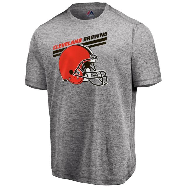 マジェスティック メンズ Tシャツ "Cleveland Browns" Majestic Showtime Pro Grade T-Shirt - Heathered Gray_1