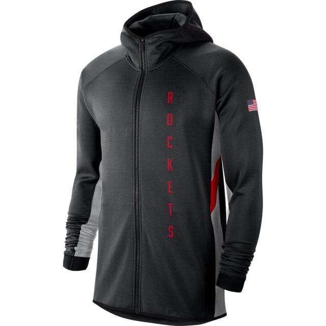 ナイキ メンズ パーカー "Houston Rockets" Nike 2019/20 Earned Edition Showtime Full-Zip Hoodie フーディー Black/Silver_1