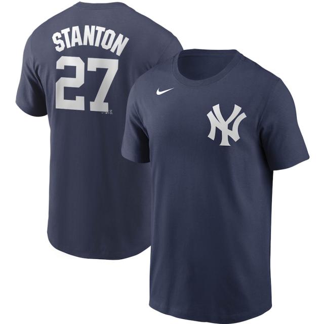 ナイキ メンズ Tシャツ Giancarlo Stanton New York Yankees Nike Name & Number T-Shirt 半袖 Navy