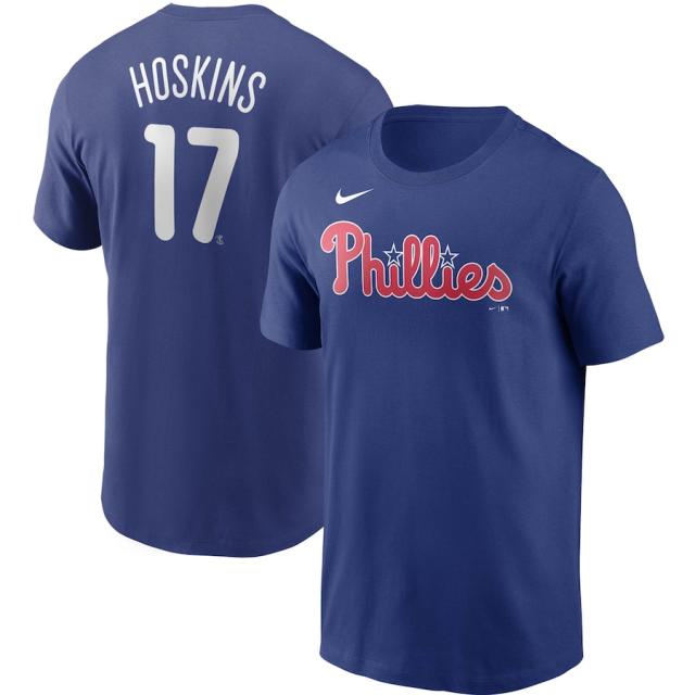 ナイキ メンズ "Rhys Hoskins" Philadelphia Phillies Nike Name & Number T-Shirt Tシャツ 半袖 Royalの通販は