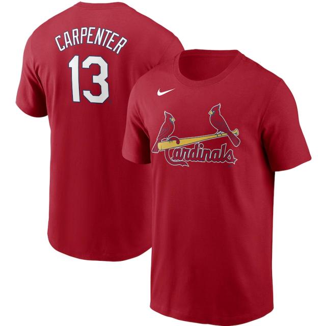 ナイキ メンズ "Matt Carpenter" St. Louis Cardinals Nike Name & Number T-Shirt Tシャツ 半袖 Redの通販は
