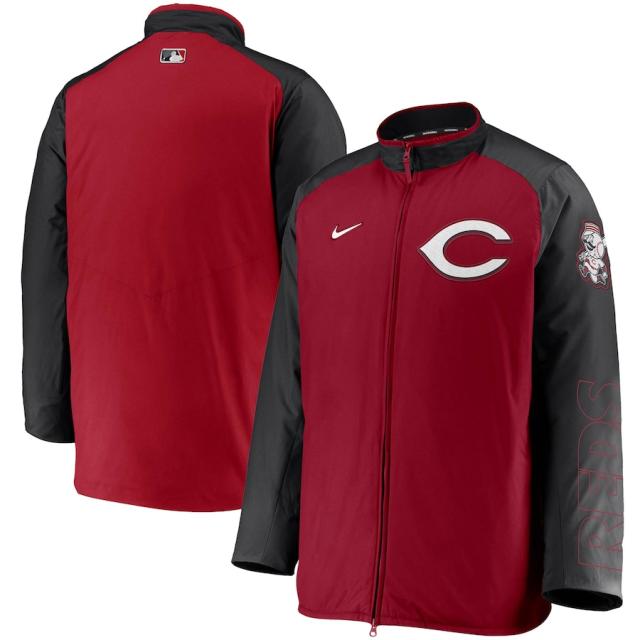 ナイキ メンズ ジャケット "Cincinnati Reds" Nike Authentic Collection Dugout Full-Zip Jacket - Red/Blackの通販は 27,513円