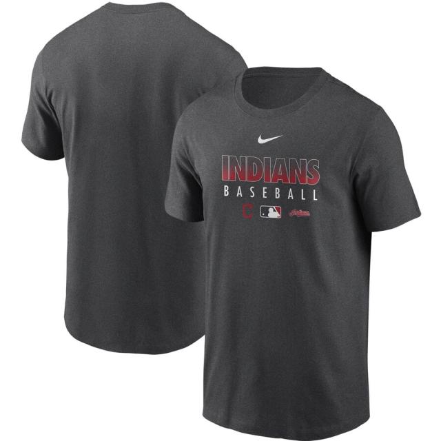 ナイキ メンズ Tシャツ Cleveland Indians Nike Authentic Collection Team Performance T-Shirt 半袖 Gray