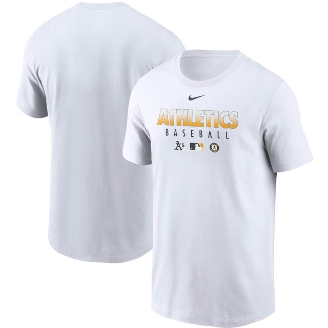 ナイキ メンズ Oakland Athletics Nike Authentic Collection Team Performance T-Shirt Tシャツ 半袖 White