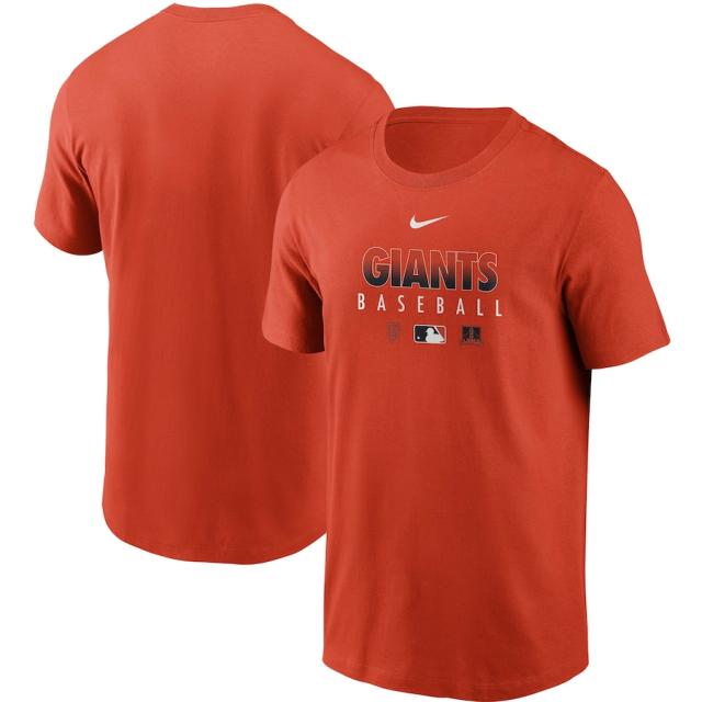 ナイキ メンズ San Francisco Giants Nike Authentic Collection Team Performance T-Shirt Tシャツ 半袖 Orange