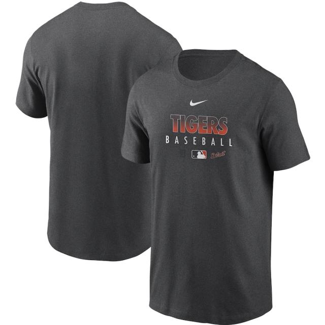 ナイキ メンズ Tシャツ Detroit Tigers Nike Authentic Collection Team Performance T-Shirt 半袖 Gray