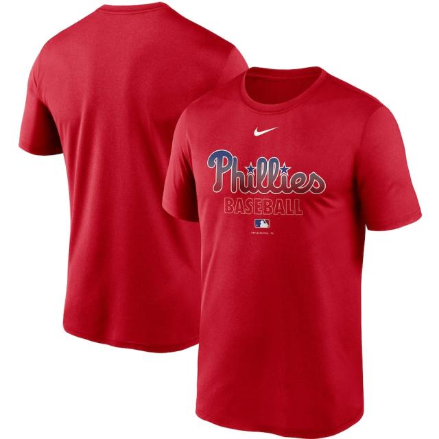 ナイキ メンズ Philadelphia Phillies Nike Authentic Collection Legend Performance T-Shirt Tシャツ 半袖 Red