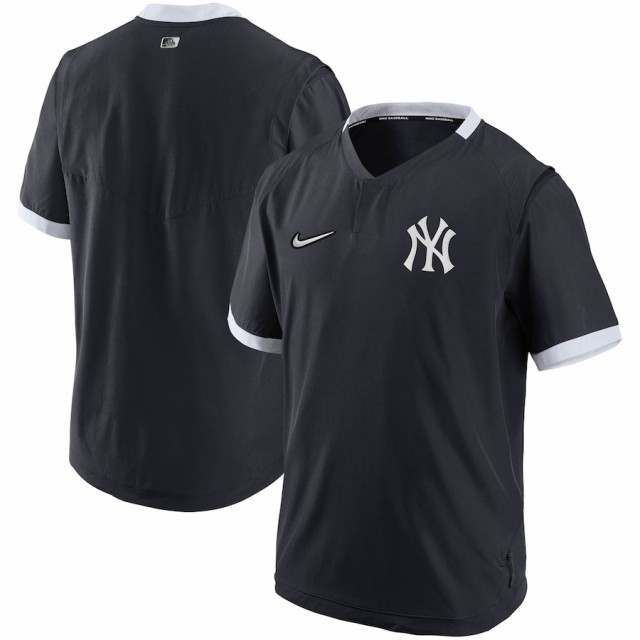 ナイキ メンズ ジャケット "New York Yankees" Nike Authentic Collection Short Sleeve Hot Pullover Jacket - Navy/Whiteの通販は