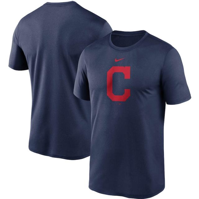 ナイキ メンズ Tシャツ Cleveland Indians Nike Team Large Logo Legend Performance T-Shirt 半袖 Navy