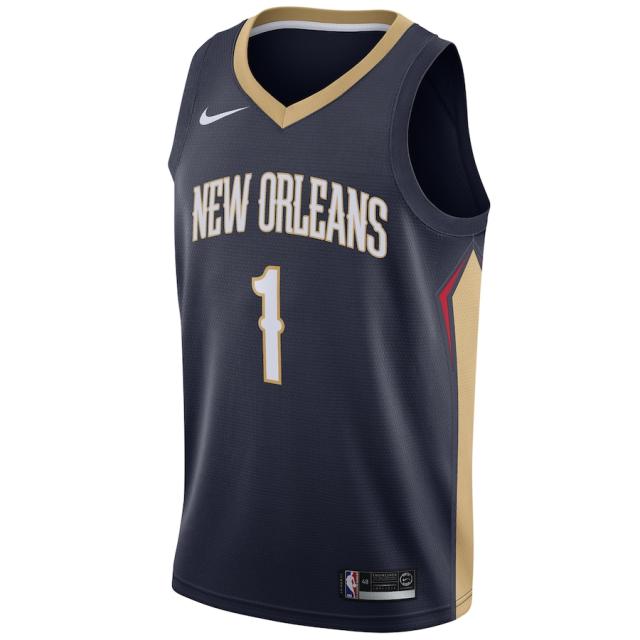 ナイキ メンズ プルオーバー Zion Williamson "New Orleans Pelicans" Nike 2019 NBA Draft First Round Pick Swingman Jersey Navy - Icon Edition