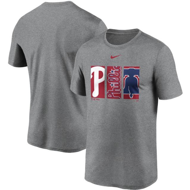 ナイキ メンズ Philadelphia Phillies Nike Tryptich Logo Legend Performance T-Shirt Tシャツ 半袖 Gray