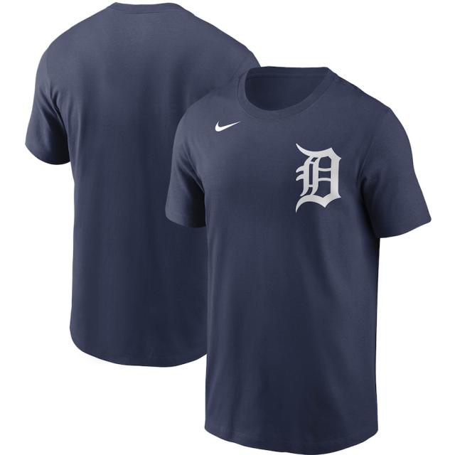ナイキ メンズ Tシャツ Detroit Tigers Nike Team Wordmark T-Shirt 半袖 Navy