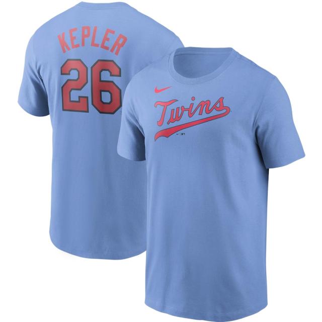 ナイキ メンズ Tシャツ Max Kepler Minnesota Twins Nike Name & Number T-Shirt 半袖 Light Blue