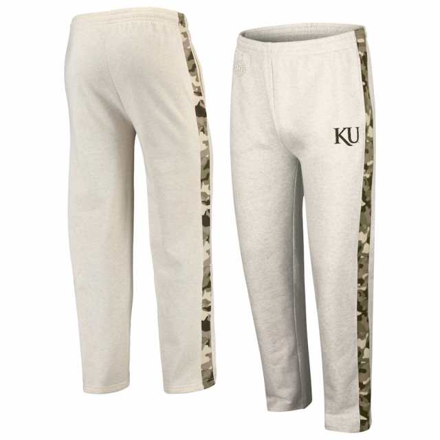 メンズ ジャージ "Kansas Jayhawks" Colosseum OHT Military Appreciation Desert Camo Fleece Pants - Heathered Oatmealの通販は