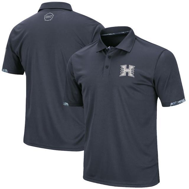 メンズ ポロシャツ "Hawaii Warriors" Colosseum OHT Military Appreciation Digital Camo Polo - Charcoalの通販は