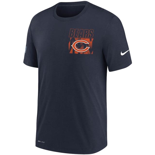 ナイキ メンズ Tシャツ "Chicago Bears" Nike Sideline Facility Playbook Performance T-Shirt - Navy_1