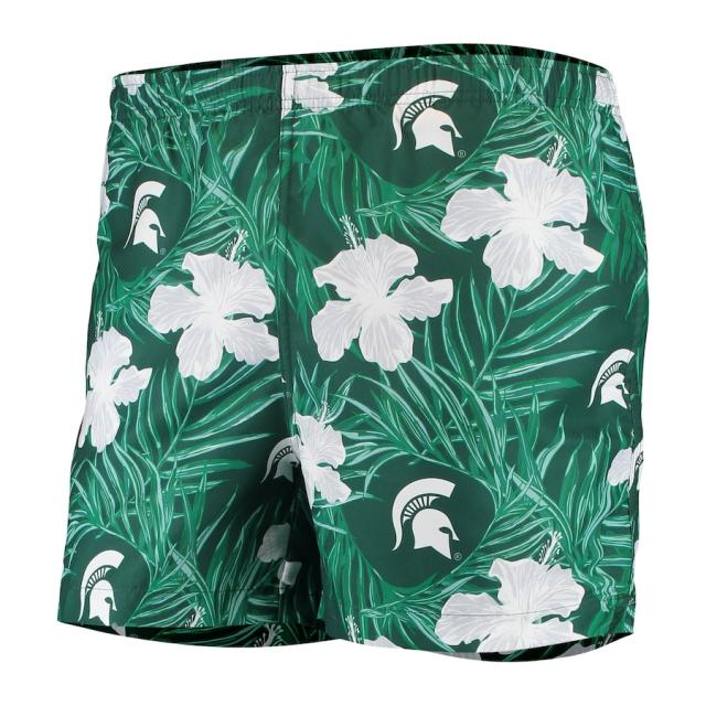 メンズ スウィムウェア "Michigan State Spartans" Swimming Trunks - Green_1