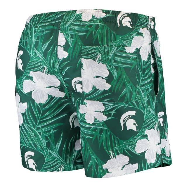 メンズ スウィムウェア "Michigan State Spartans" Swimming Trunks - Green_2