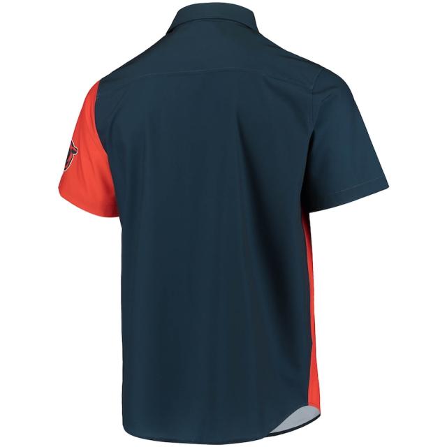 メンズ カジュアルシャツ "Chicago Bears" Big Logo Button-Up Woven T-Shirt - Orange_2