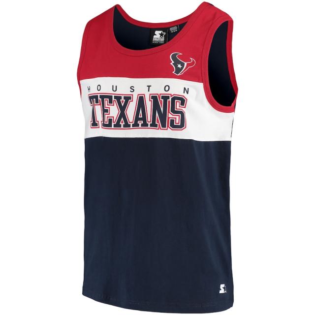 メンズ タンクトップ "Houston Texans" Starter Highlight Reel Tank Top - Navy_1