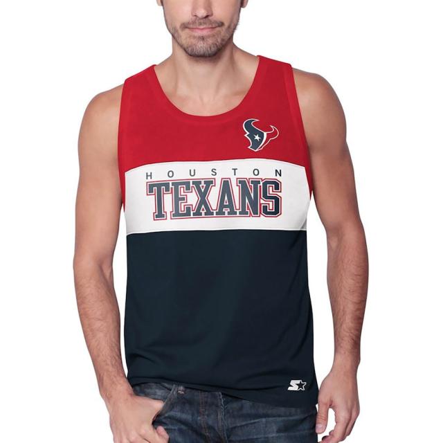 メンズ タンクトップ "Houston Texans" Starter Highlight Reel Tank Top - Navy_3
