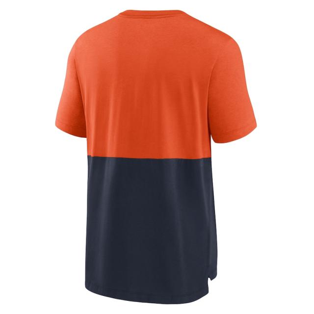 ナイキ メンズ Tシャツ "Chicago Bears" Nike Fan Gear Colorblock Tri-Blend T-Shirt - Orange/Navy_2
