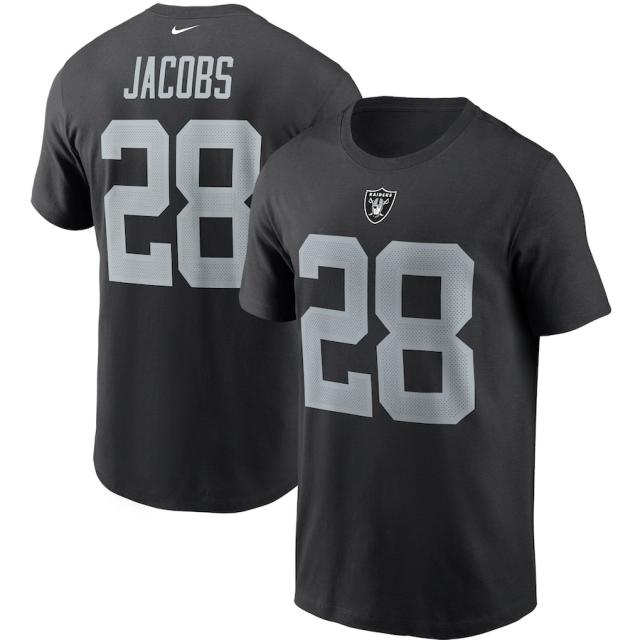 ナイキ メンズ Tシャツ Josh Jacobs "Las Vegas Raiders" Nike Name & Number T-Shirt - Blackの通販は