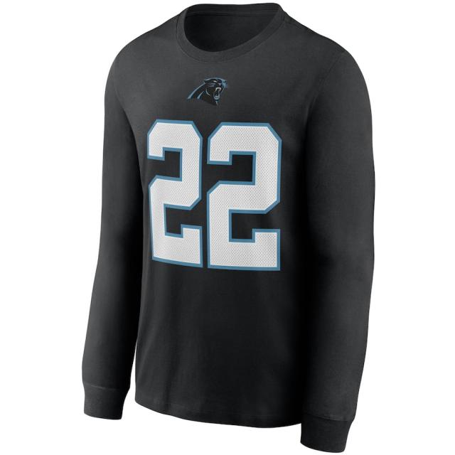 ナイキ メンズ Tシャツ 長袖 ロンT Christian McCaffrey "Carolina Panthers" Nike Player Name & Number Long Sleeve T-Shirt - Black_1