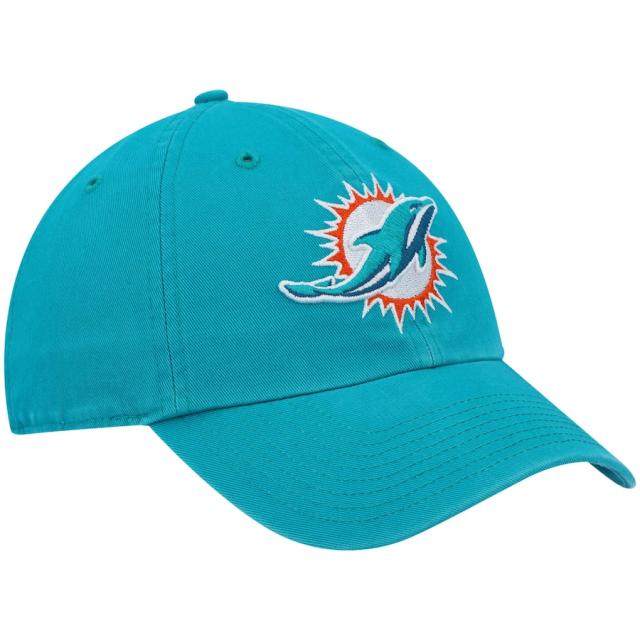 メンズ キャップ "Miami Dolphins" '47 Primary Clean Up Adjustable Hat - Aqua_2