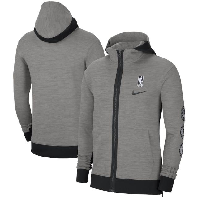 ナイキ メンズ ジャケット "Dallas Mavericks" Nike Authentic Showtime Performance Full-Zip Hoodie Jacket - Heathered Charcoalの通販は