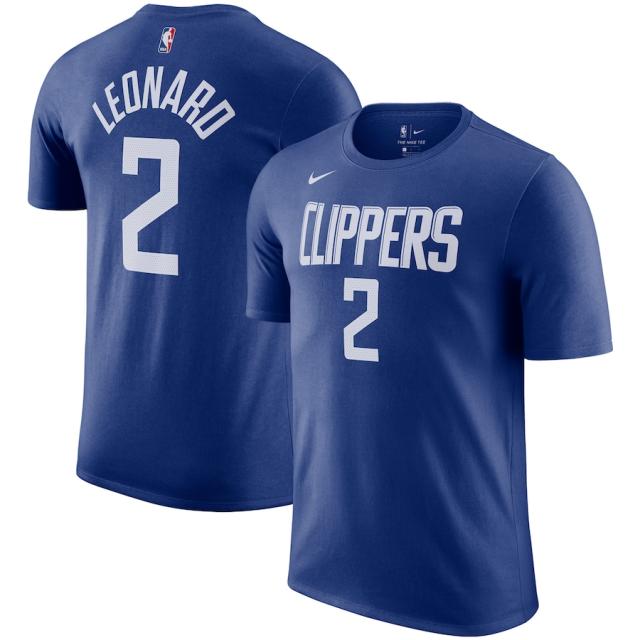 ナイキ メンズ Tシャツ Kawhi Leonard "LA Clippers" Nike Name & Number T-Shirt - Royal