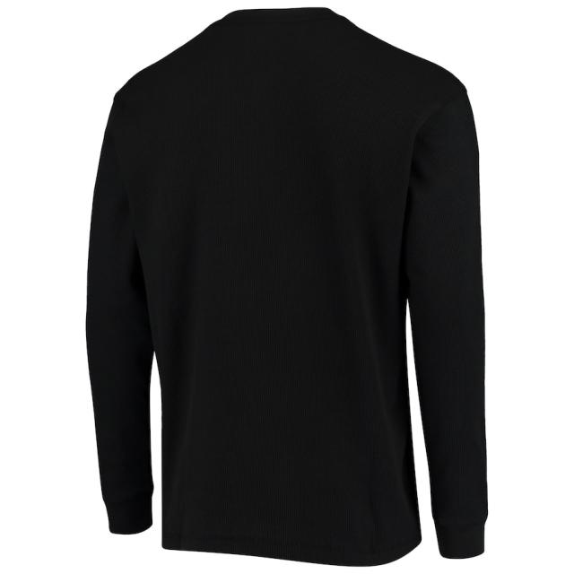 メンズ Tシャツ 長袖 ロンT "Minnesota Vikings" Maverick Thermal Henley Long Sleeve T-Shirt - Black_2