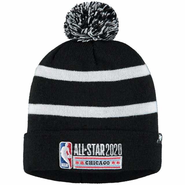 メンズ ニット帽 47 2020 NBA All-Star Game Cuff Pom Knit Hat - Blackの通販は