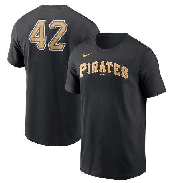 ナイキ メンズ Pittsburgh Pirates Nike "Jackie Robinson" Day Team 42 T-Shirt Tシャツ 半袖 Blackの通販は