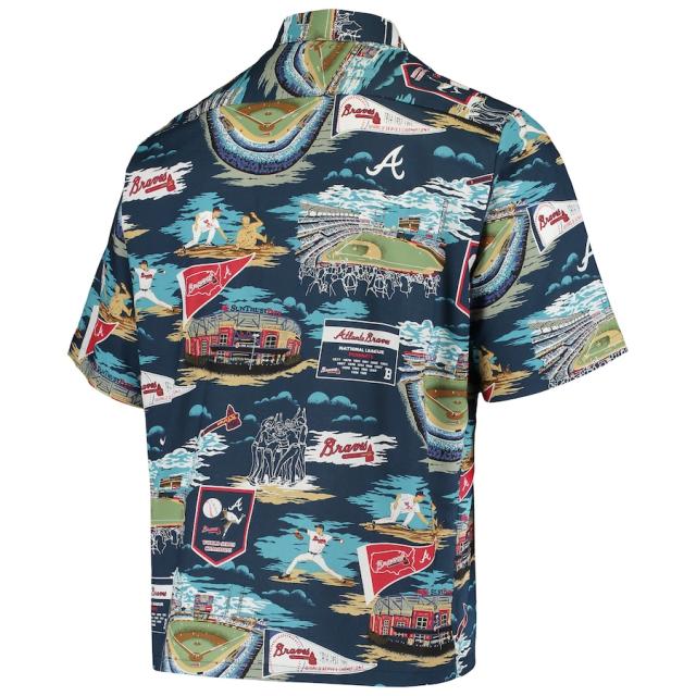 メンズ シャツ "Atlanta Braves" Reyn Spooner Scenic Button-Up Shirt - Navy_2