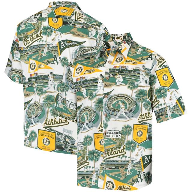 メンズ シャツ "Oakland Athletics" Reyn Spooner Scenic Button-Up Shirt - Green 24,860円