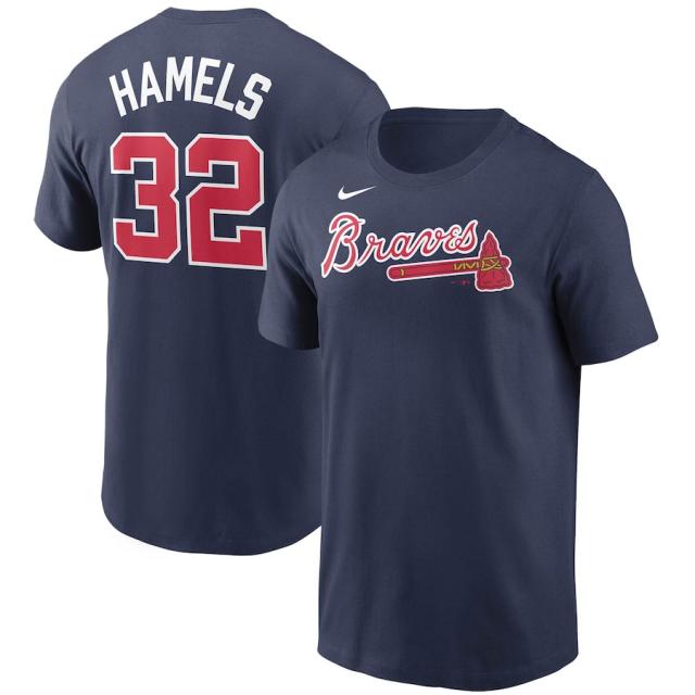 ナイキ メンズ Tシャツ Cole Hamels Atlanta Braves Nike Name & Number T-Shirt 半袖 Navyの通販は