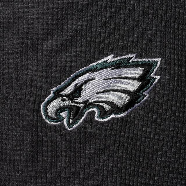 メンズ Tシャツ 長袖 ロンT "Philadelphia Eagles" Maverick Thermal Henley Long Sleeve T-Shirt - Heathered Gray_3