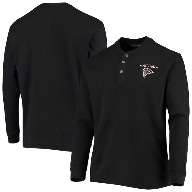 メンズ Tシャツ 長袖 ロンT Atlanta Falcons Maverick Thermal Henley Long Sleeve T-Shirt/Black