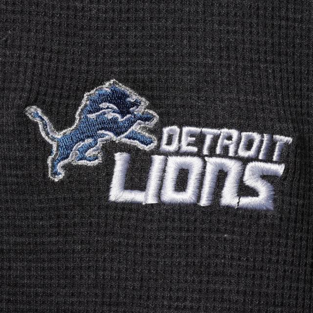 メンズ Tシャツ 長袖 ロンT "Detroit Lions" Maverick Thermal Henley Long Sleeve T-Shirt - Heathered Gray_3